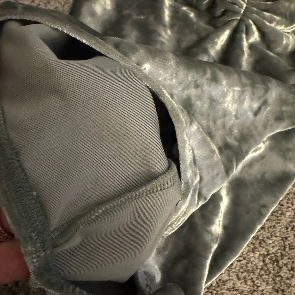 Luckyleo olive green velvet ballet leotard size small - Picture 5 of 9